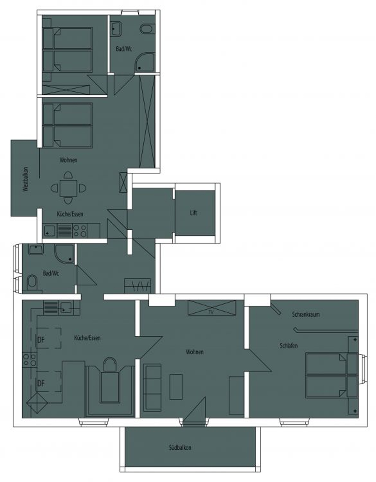 Grundriss Appartement "Wildspuren" Grundriss Appartement "Wildspuren"